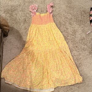 Floral Yellow and Pink Dress